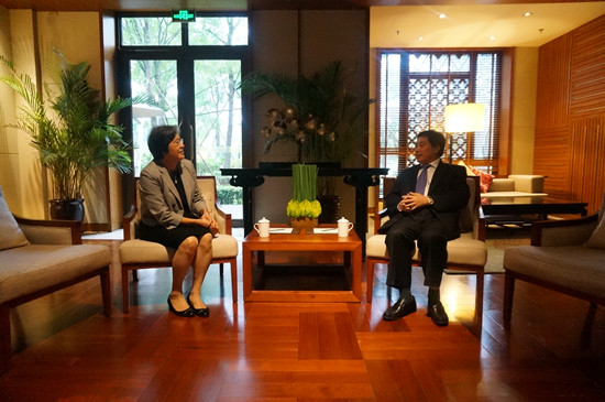 Secretary-General Yang Xiuping met with Zhu Shanzhong, the Executive Director of World Tourism Organization