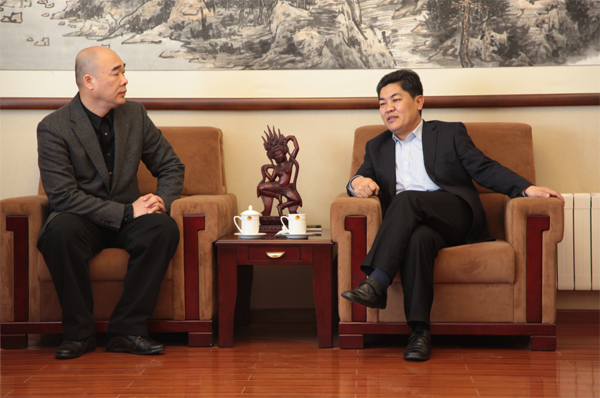 Secretary-General Ma Mingqiang Met with General Manager of Beijing Hualu Baina Film & TV Inc.